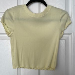 Yellow crop tee